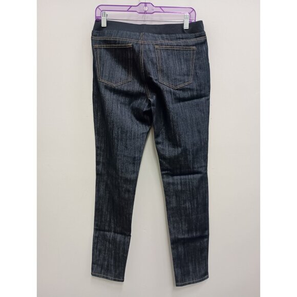 Boston Proper Womens Skinny Jeans Size 10 Dark Blue Denim Pull On Mid Rise - Picture 6 of 8